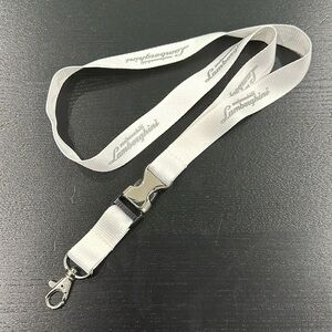 Lamborghini White Lanyard